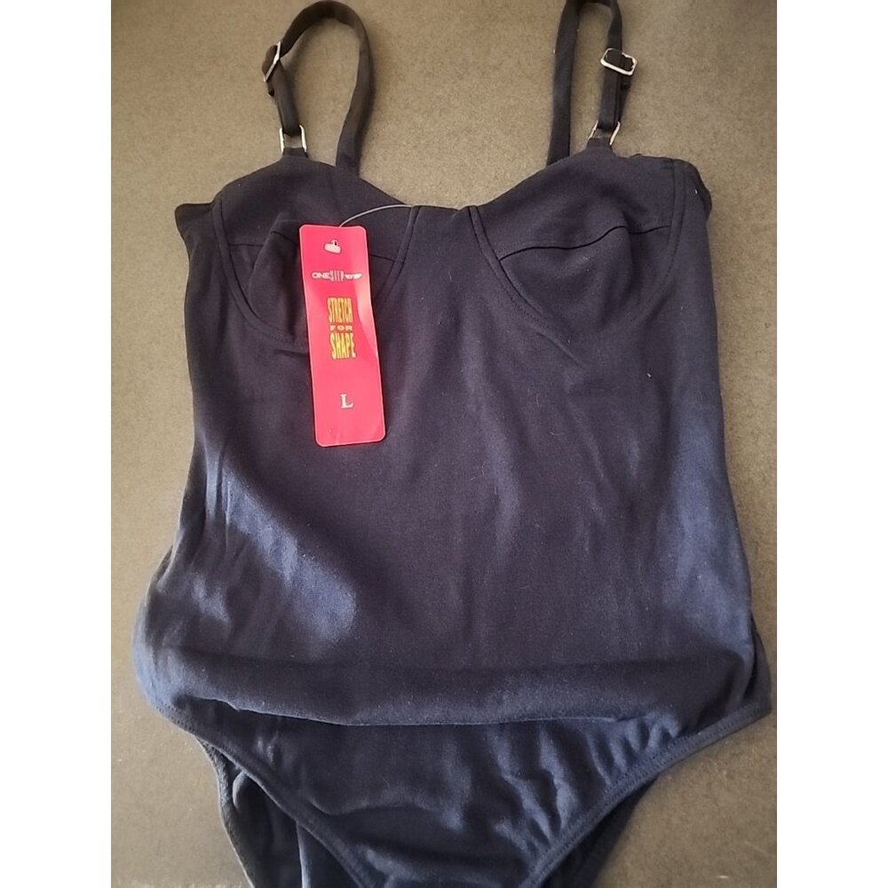 NWT Navy Blue Body Suit Vintage 80's Step Up